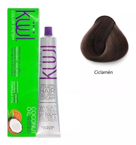 Tinte para el cabello Kuul tono 4.52 Ciclamén 90ml - Saldos A Huevo